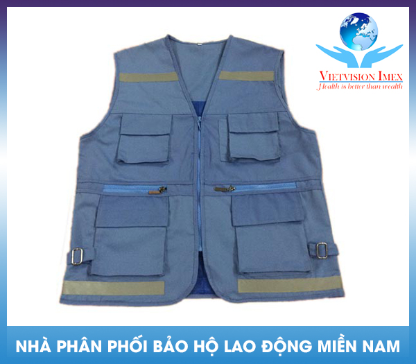 Áo gile phản quang nhiều túi