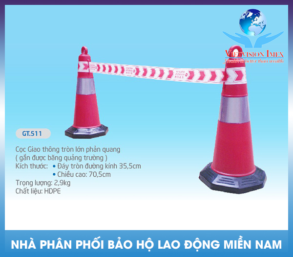 Cọc giao thông tròn lớn phản quang GT.511 (hàng đặt)